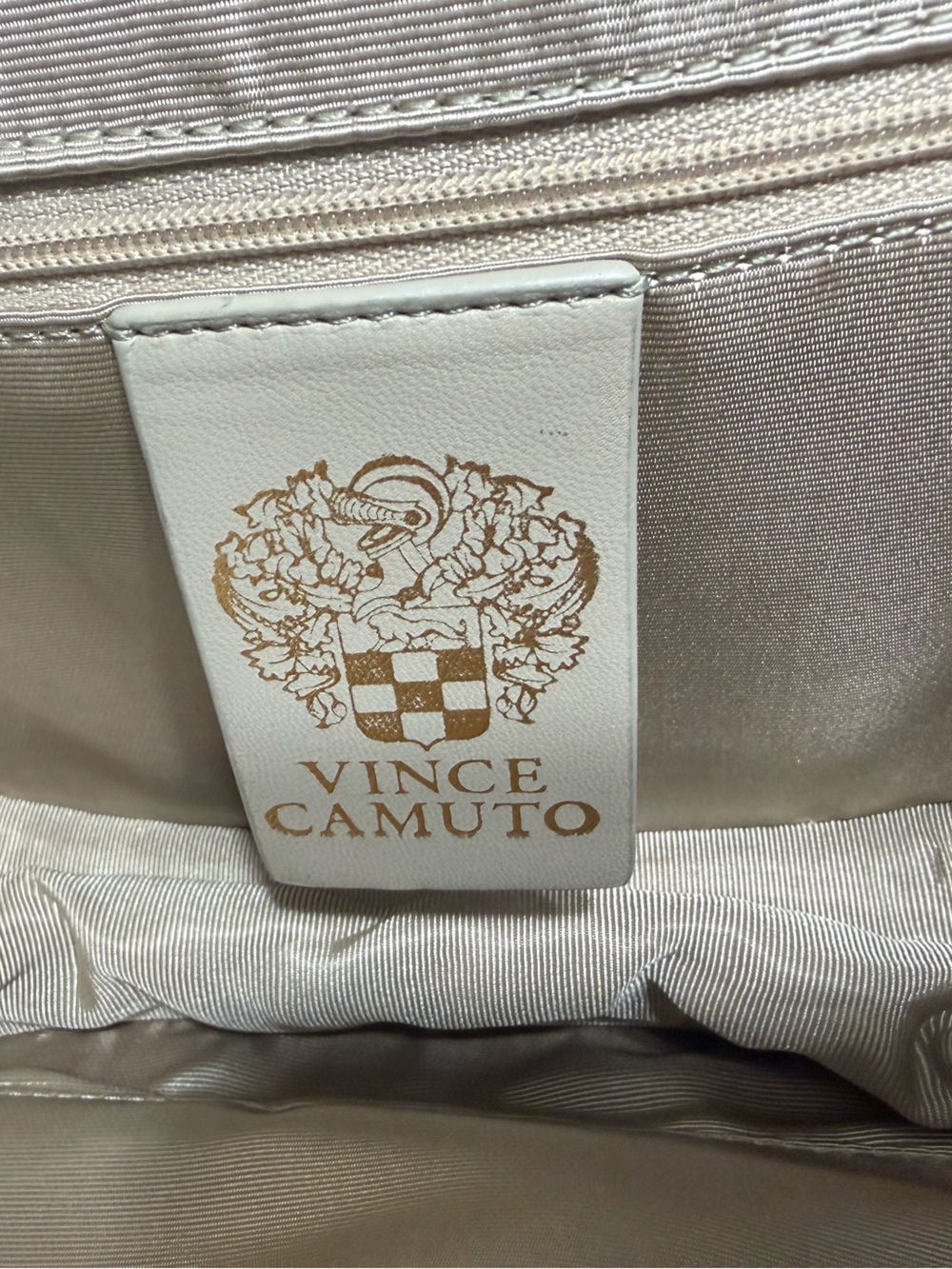 Vince Camuto Genuine Leather Beige Shoulder Bag - Picture 7 of 9